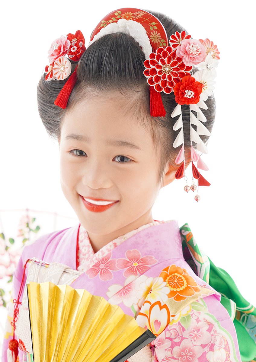 七歳　日本髪　人気Ｎｏ1♪　『愛姫』花かんざし